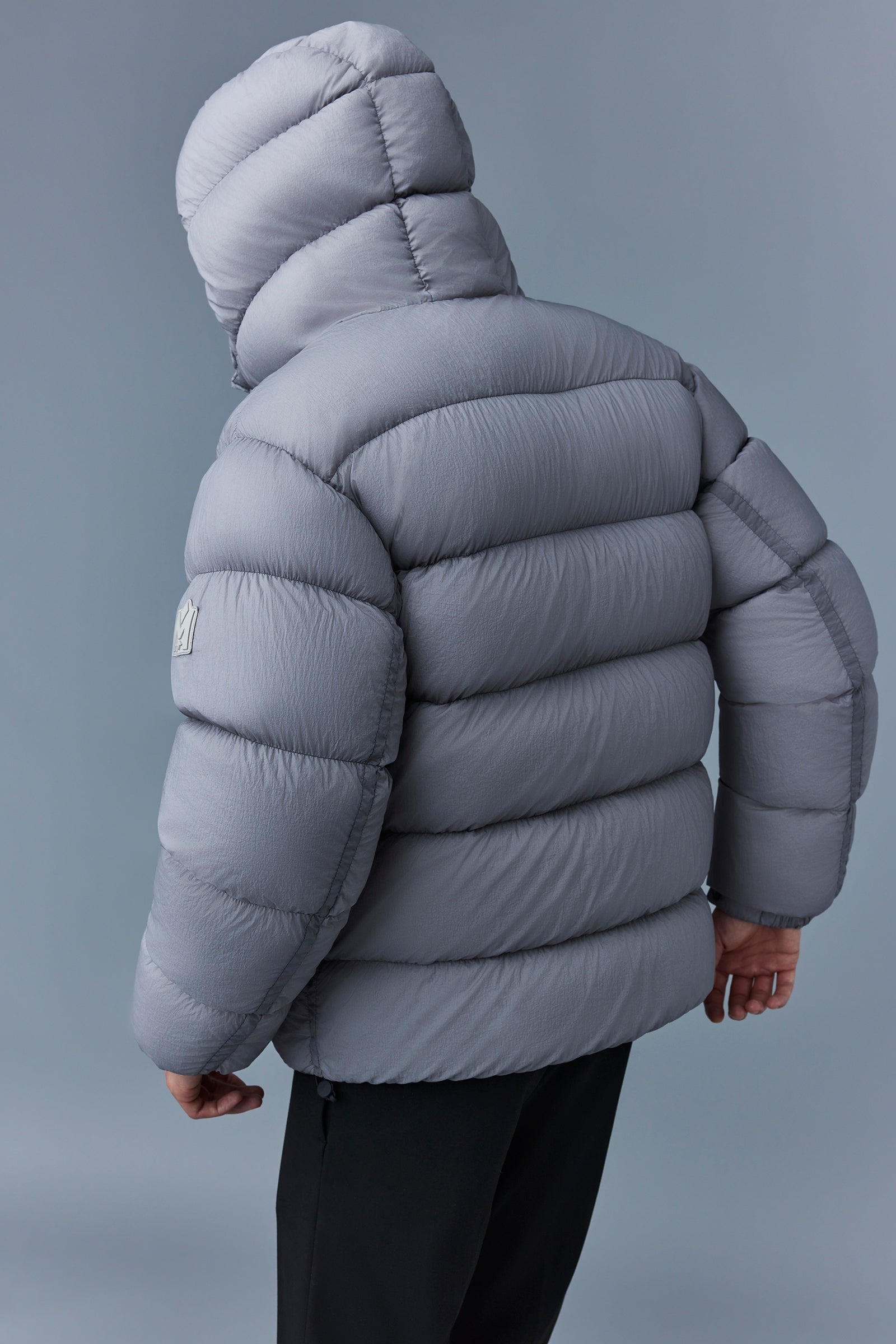 Adelmo short hooded jacket - Light Grey