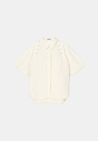 Chemise Adira technique à manches courtes - Ivory