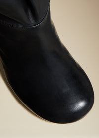 Admiral knee-high boot in leather - Black