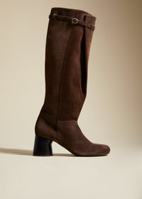 Admiral knee-high boot in leather - Coffee