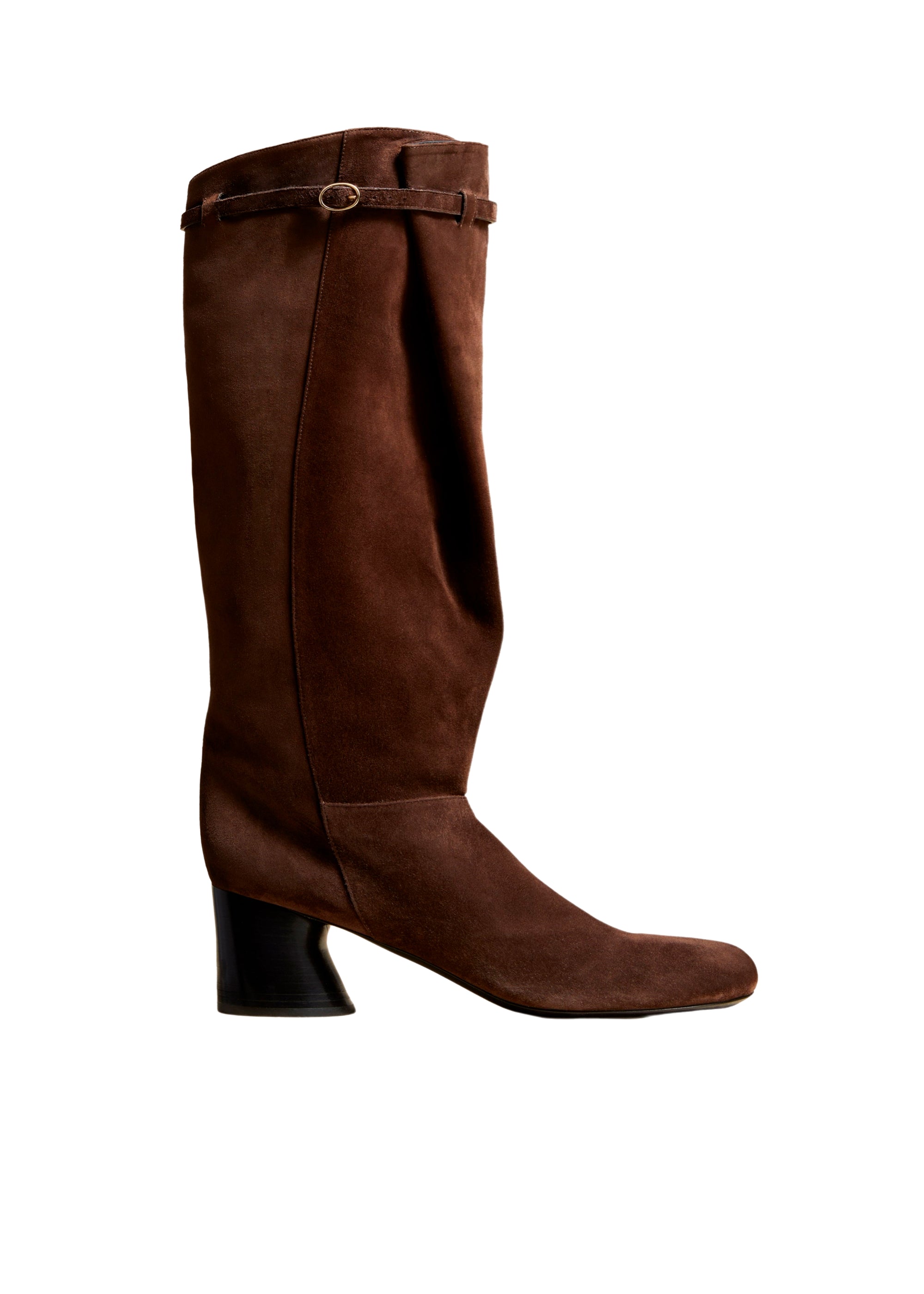 Admiral knee-high boot in leather - Coffee