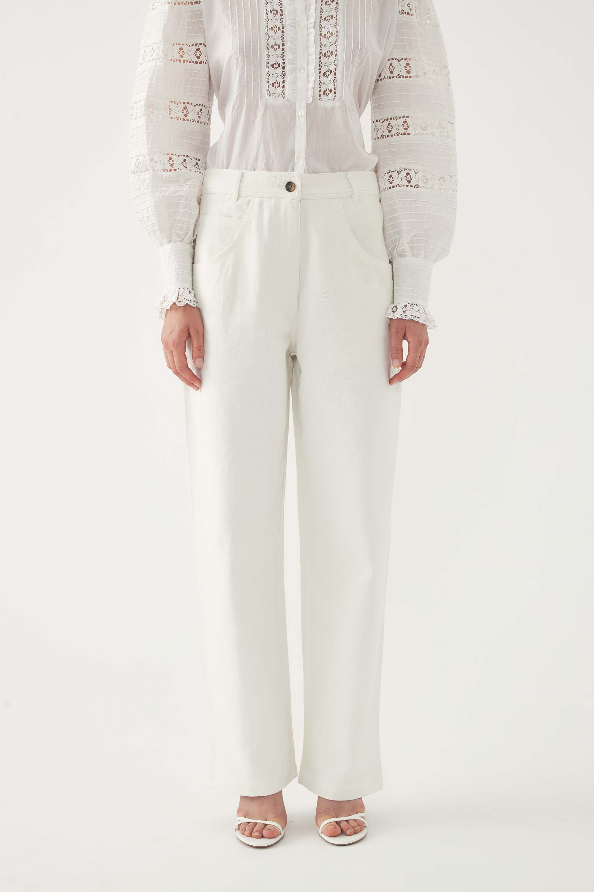 WHITE ADONIS PANT