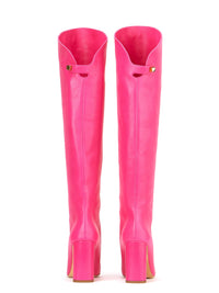 1qty NEW / Bottes Adriana 90 en cuir Nappa - Pink
