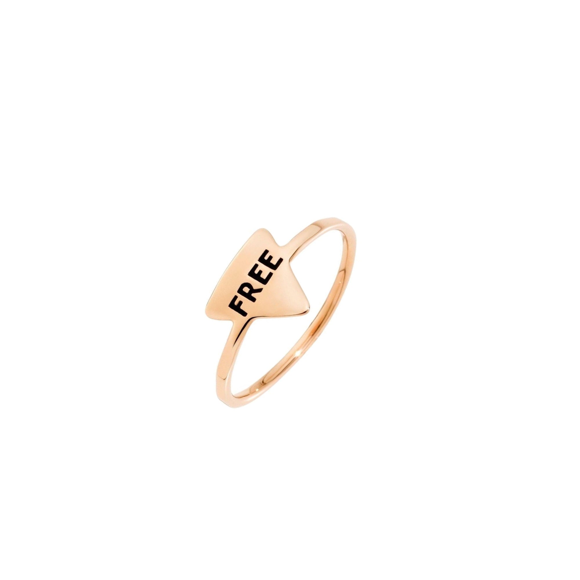 Bague Free en or rose 9K - Or Rose