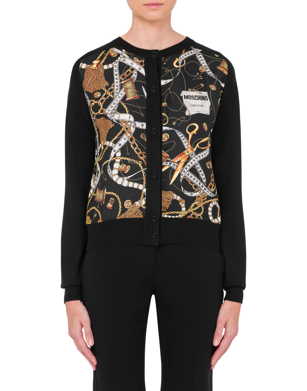 Allover Sartorial wool cardigan - Black