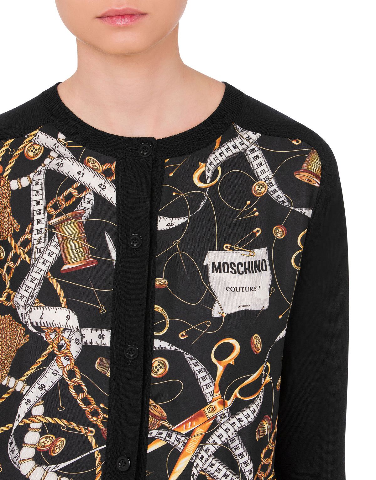 Allover Sartorial wool cardigan - Black