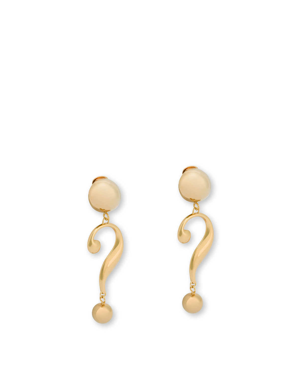 Bijoux earrings with symbol "?" - Gold