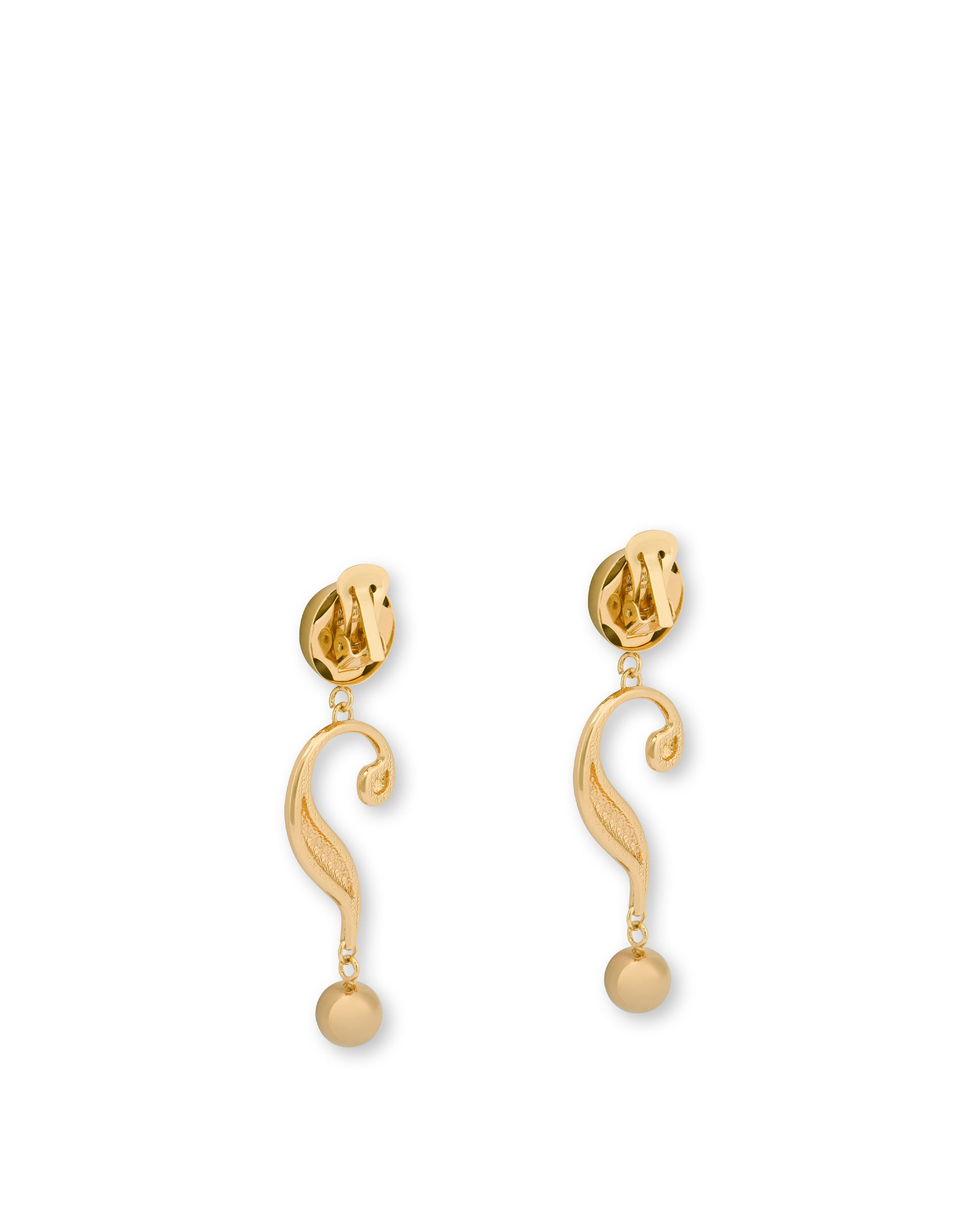 Bijoux earrings with symbol "?" - Gold