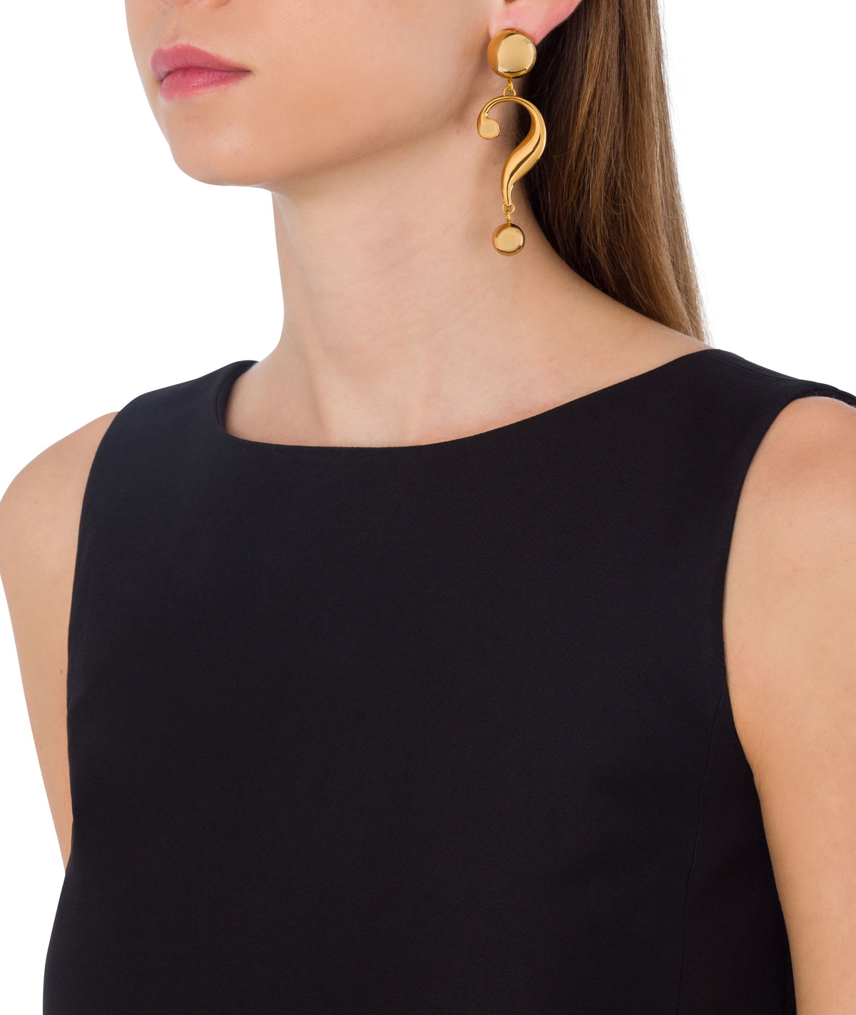 Bijoux earrings with symbol "?" - Gold