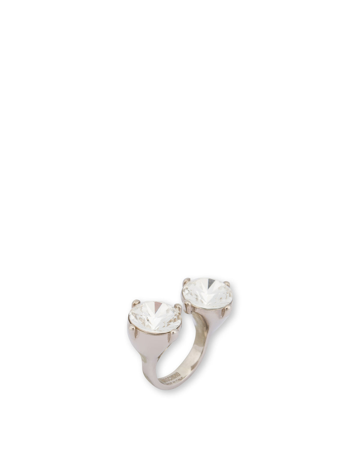 Bijoux rhinestone ring round mm.13 - White