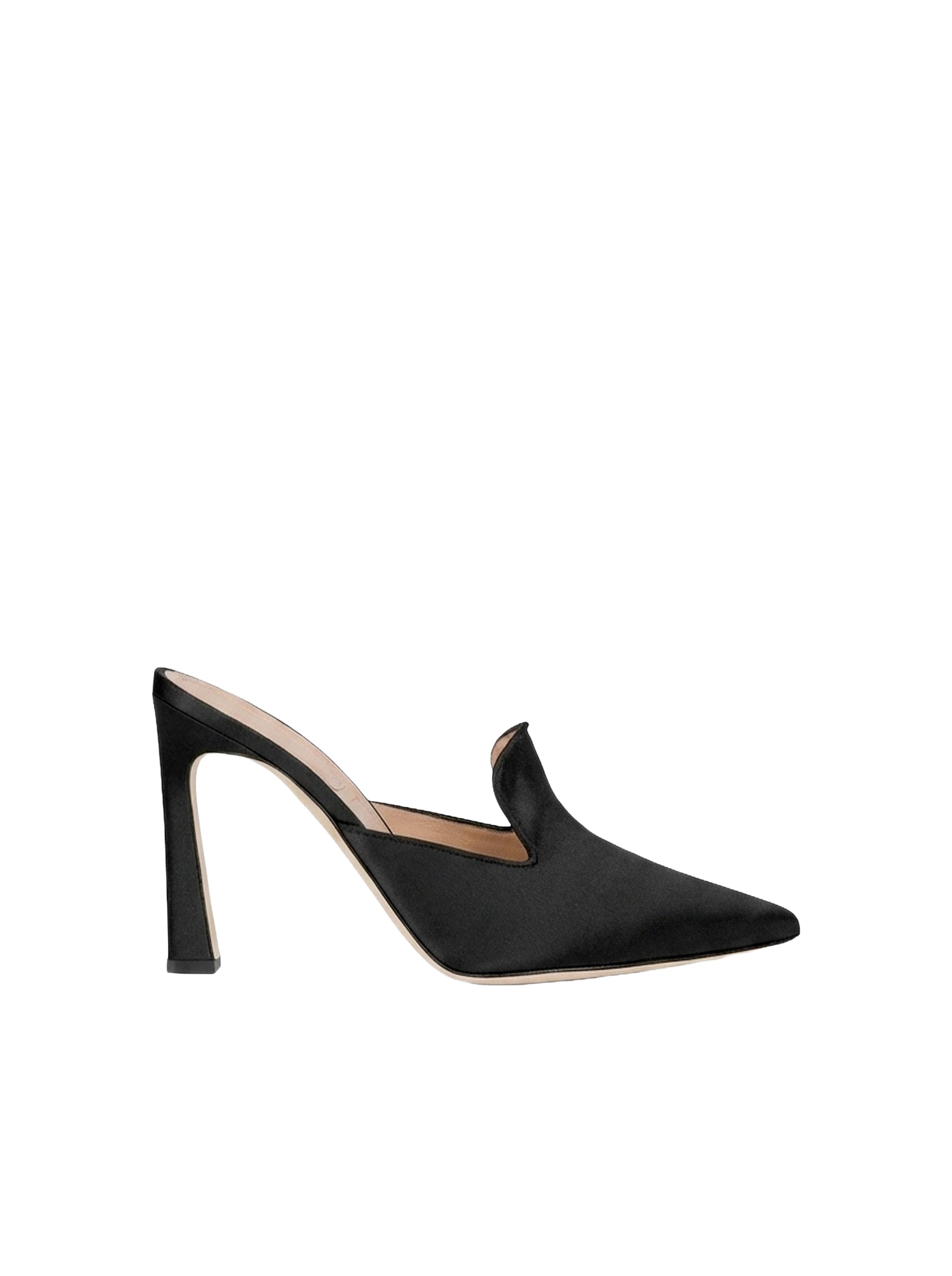 Mules 95 en satin avec talon haut - Black