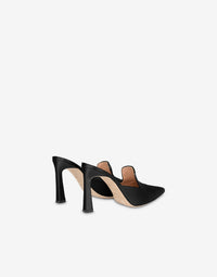Mules 95 en satin avec talon haut - Black