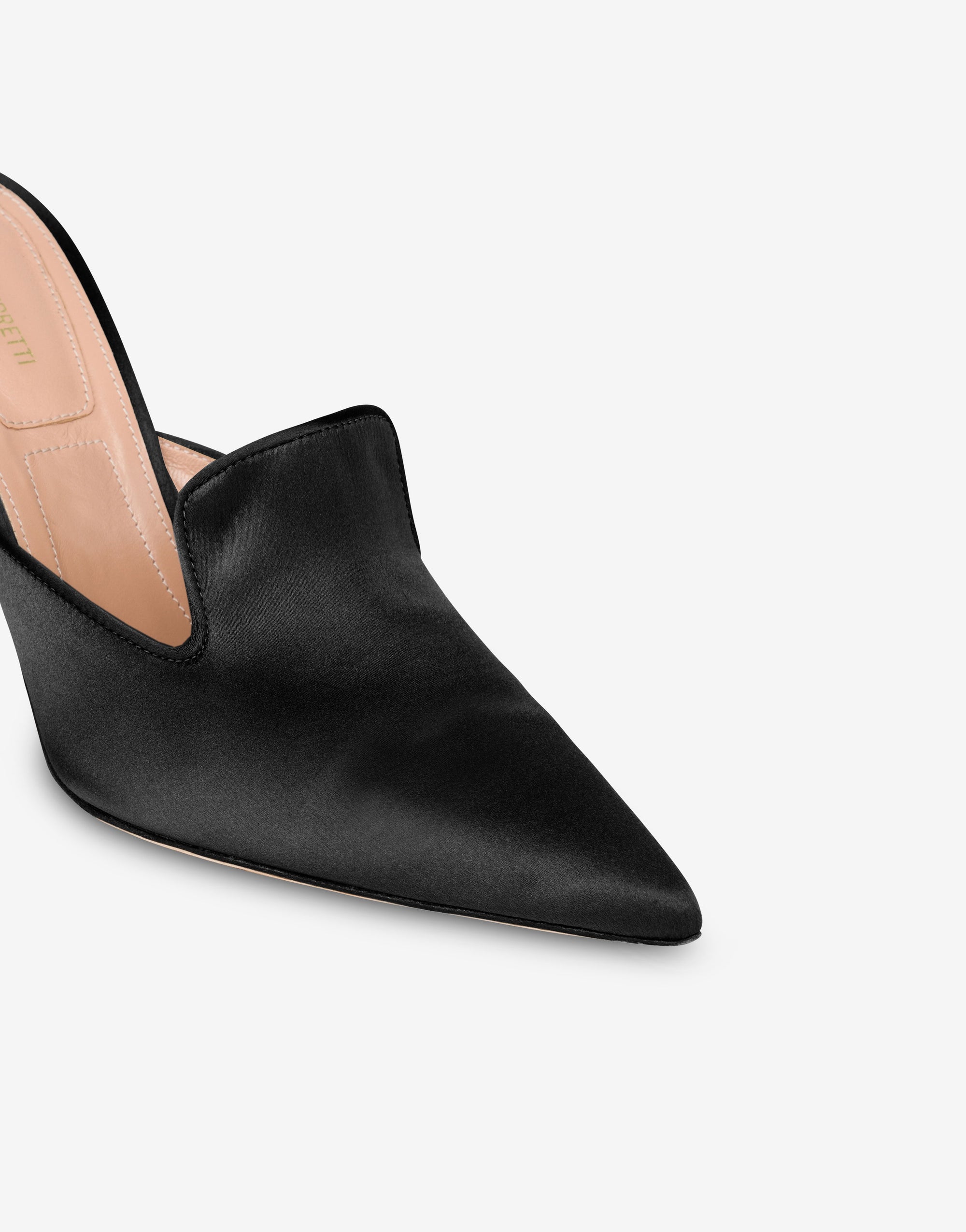 Mules 95 en satin avec talon haut - Black