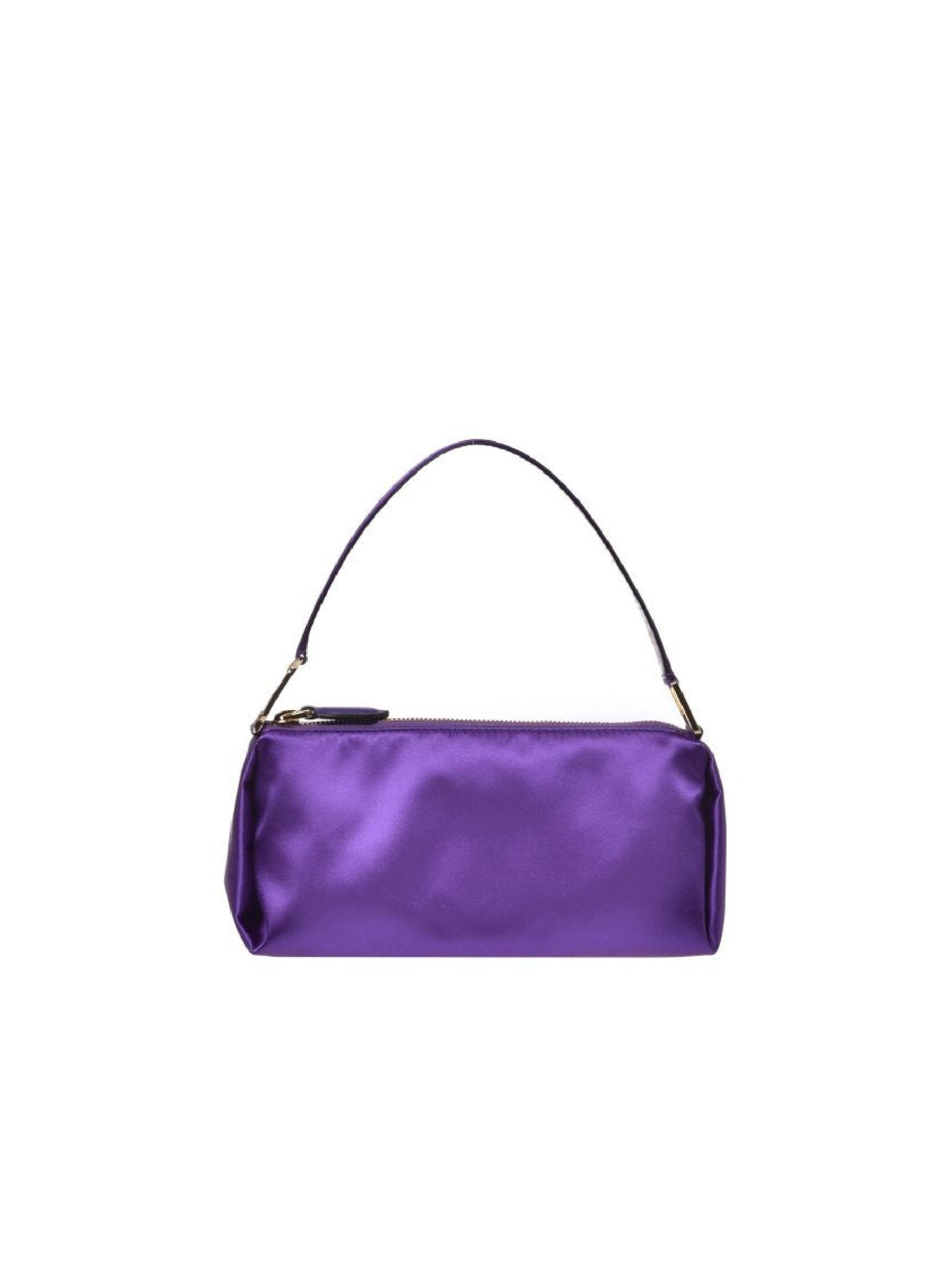 Mini sac baguette en satin - Violet & Blue