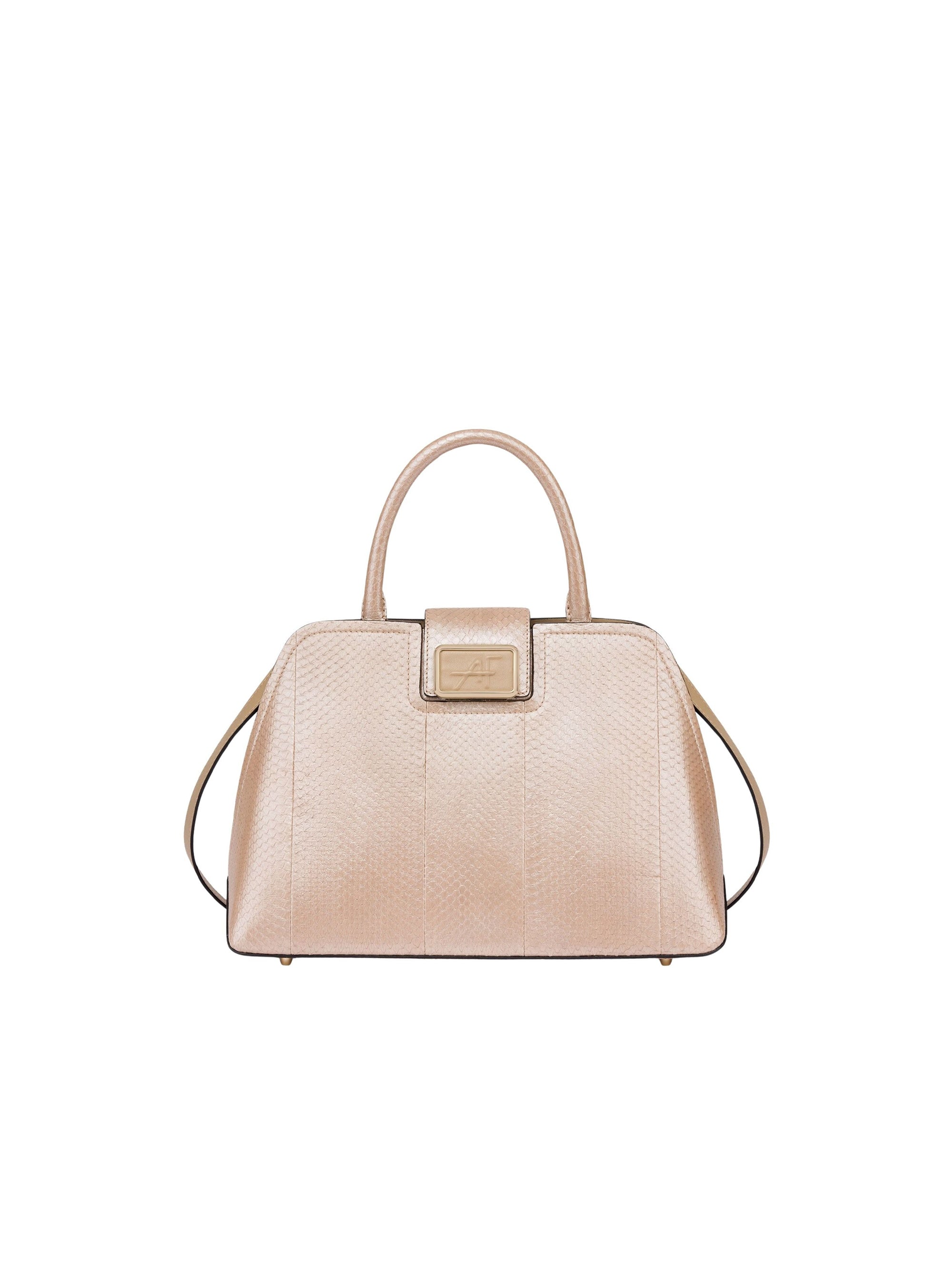 Sac albi33 effet perlé en cuir - Light Gold