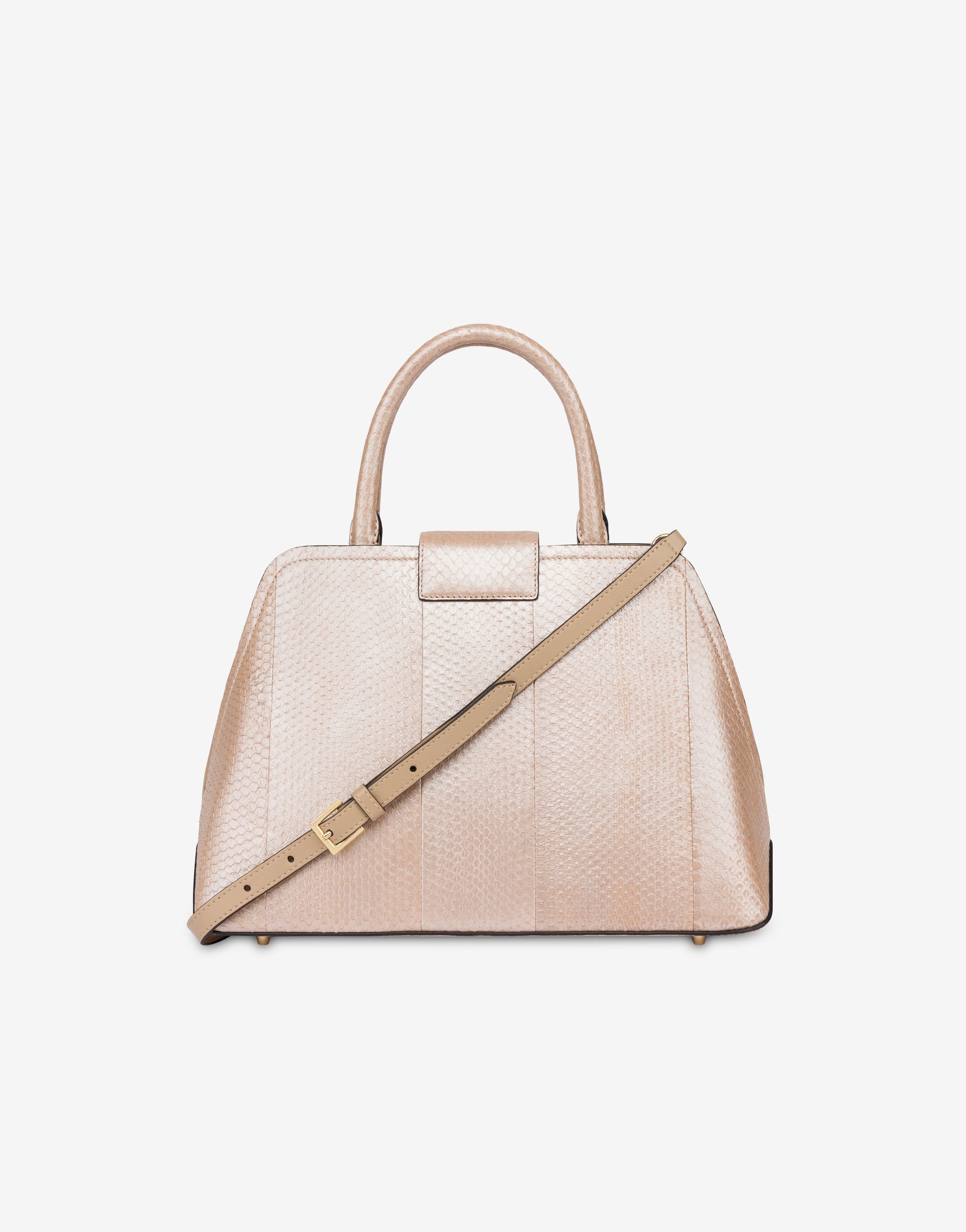 Sac albi33 effet perlé en cuir - Light Gold