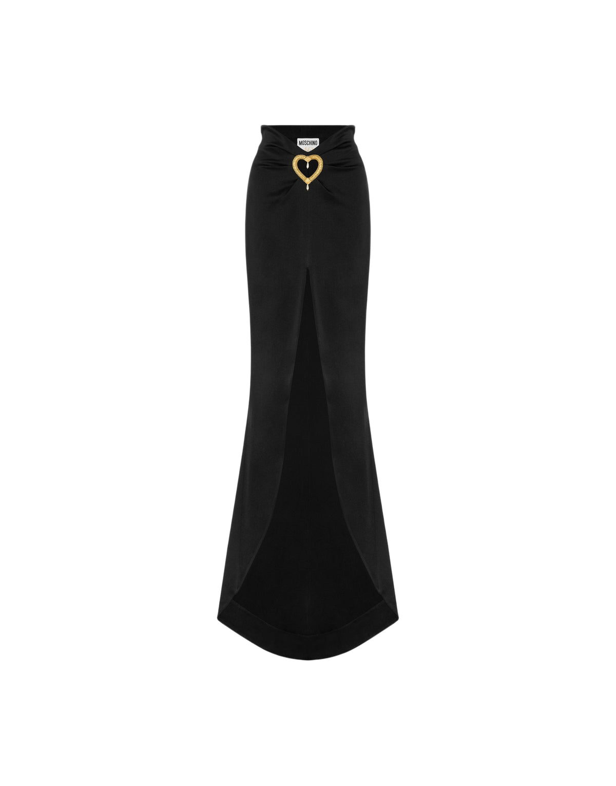 Jupe longue en satin - Black