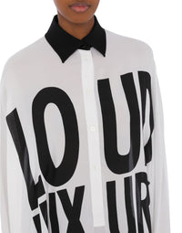 Chemise charmeuse en soie - White