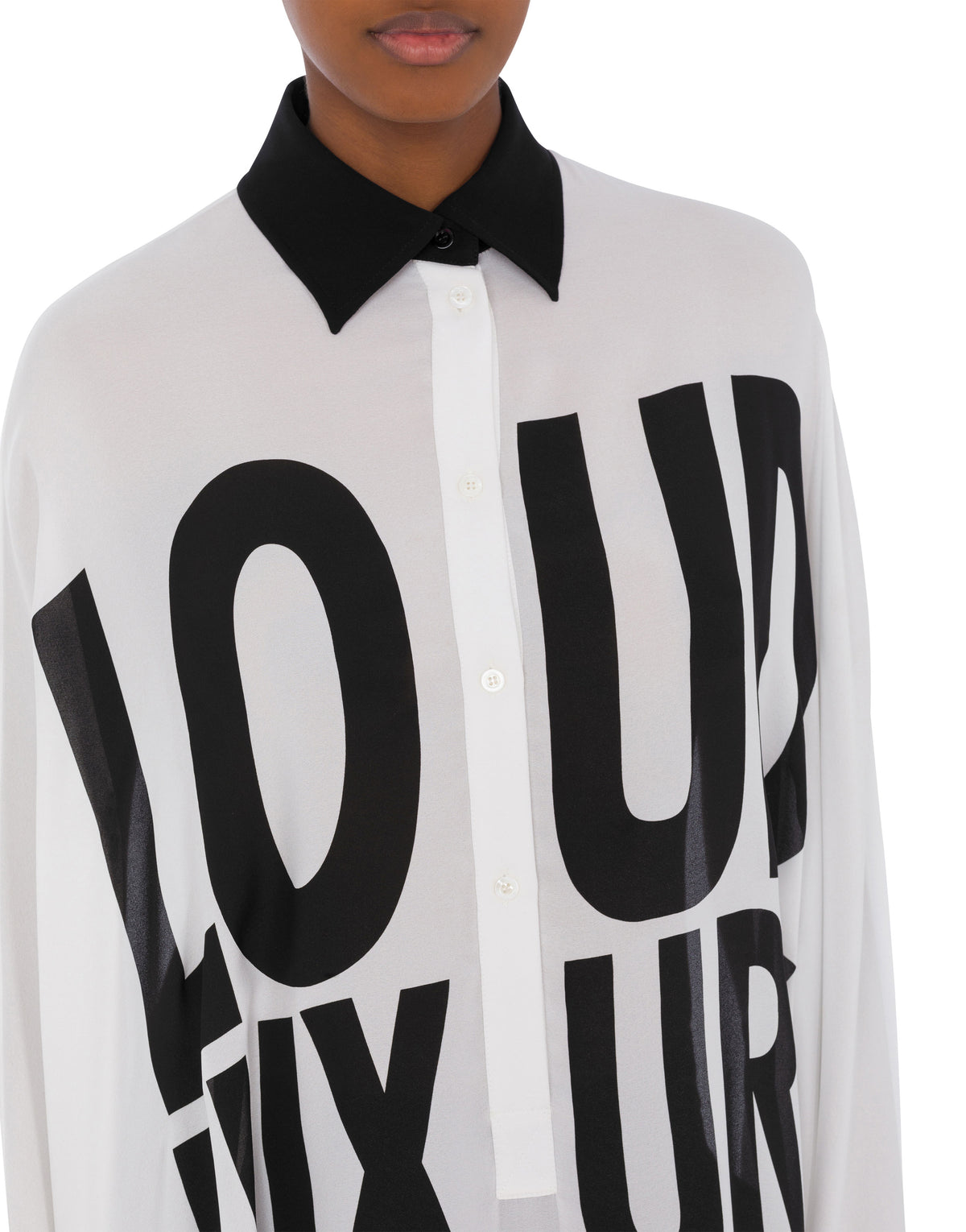 Chemise charmeuse en soie - White