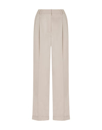 Stretch cotton trousers - Beige