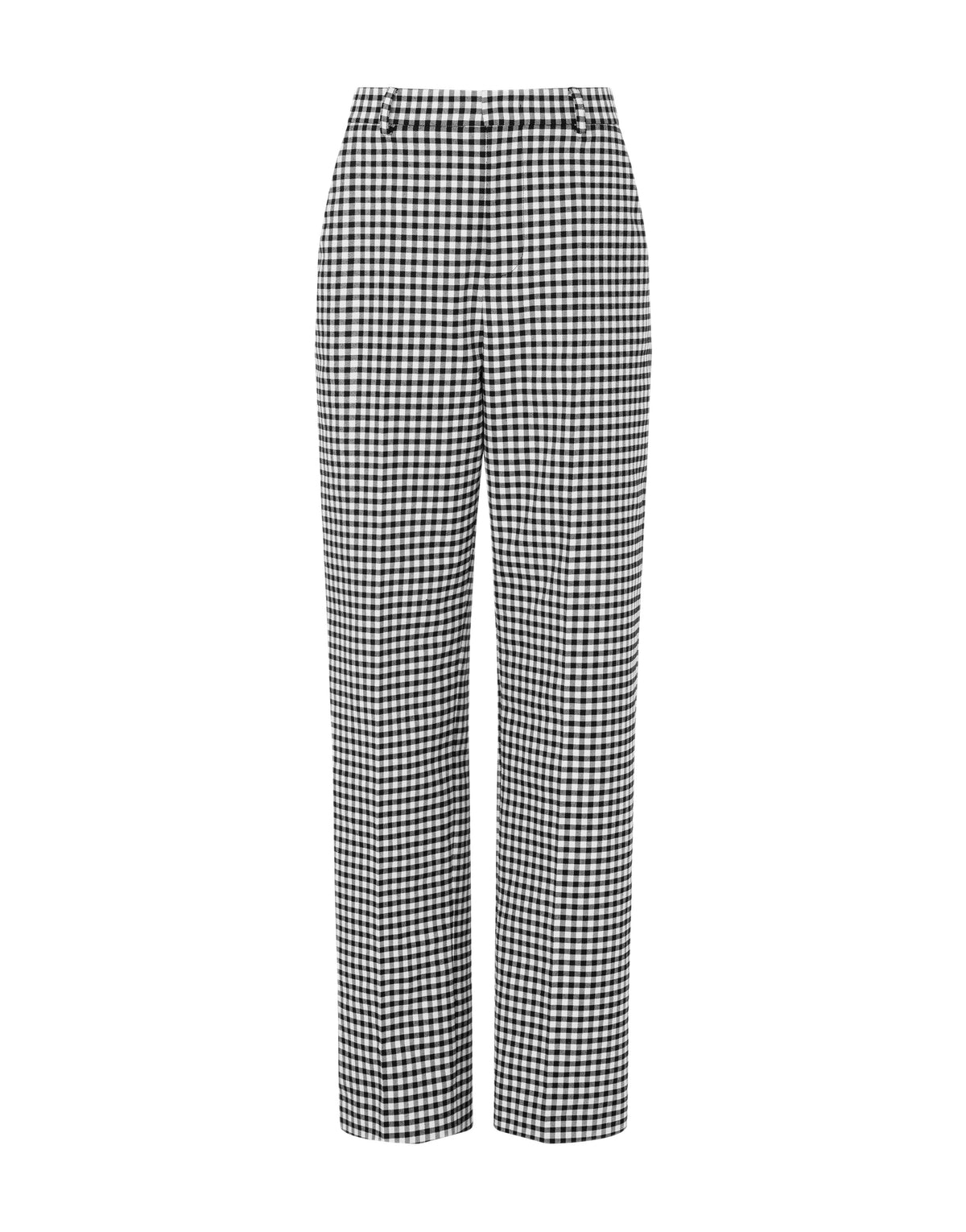Pantalon à imprimé vichy en coton - White