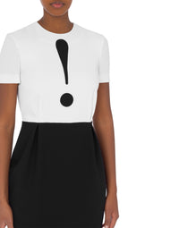 Enver satin House Symbols Dress!? - White