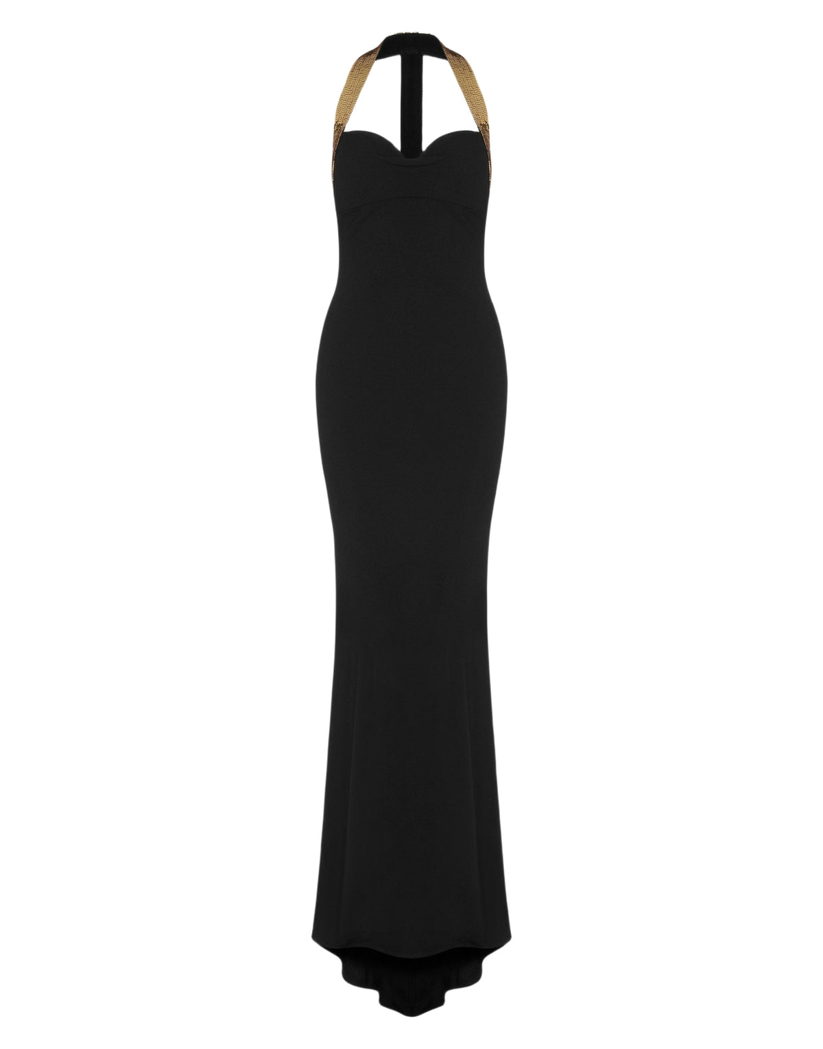 Robe longue en satin - Black