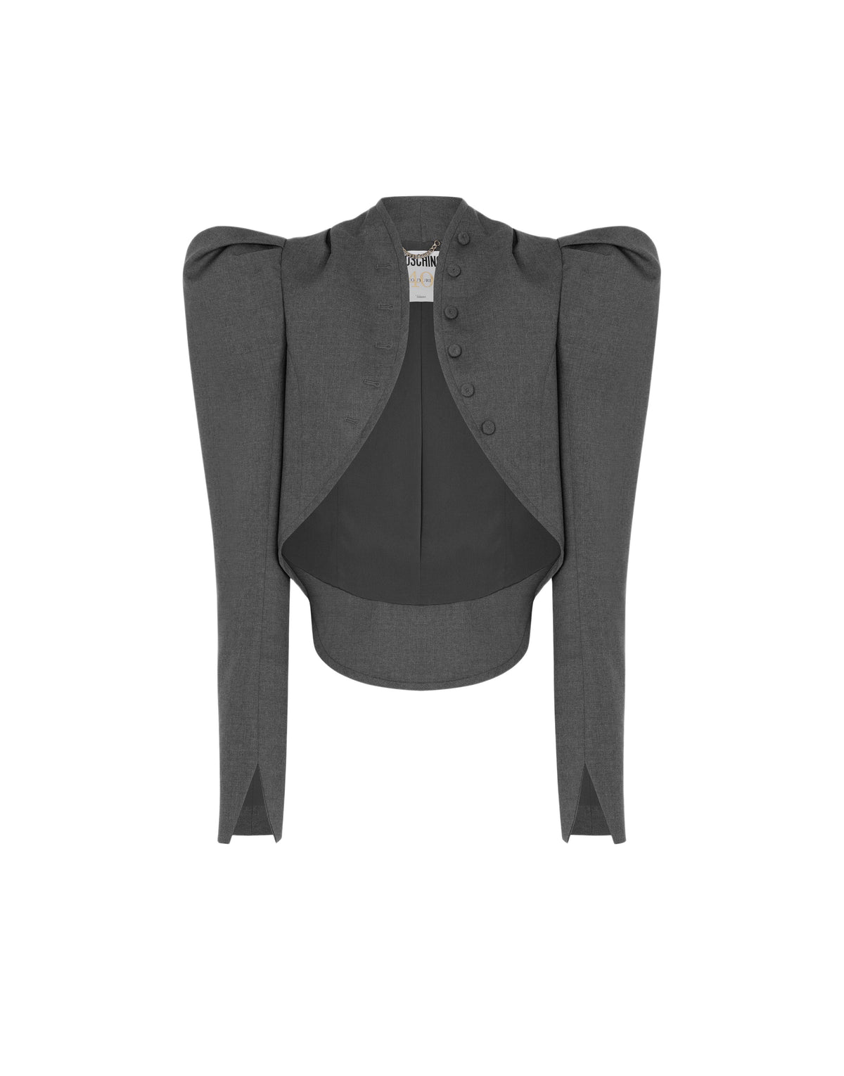 Veste courte en toile de laine - Grey
