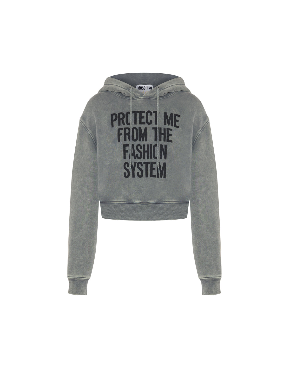 Cropped sweatshirt in organic cotton - Grey