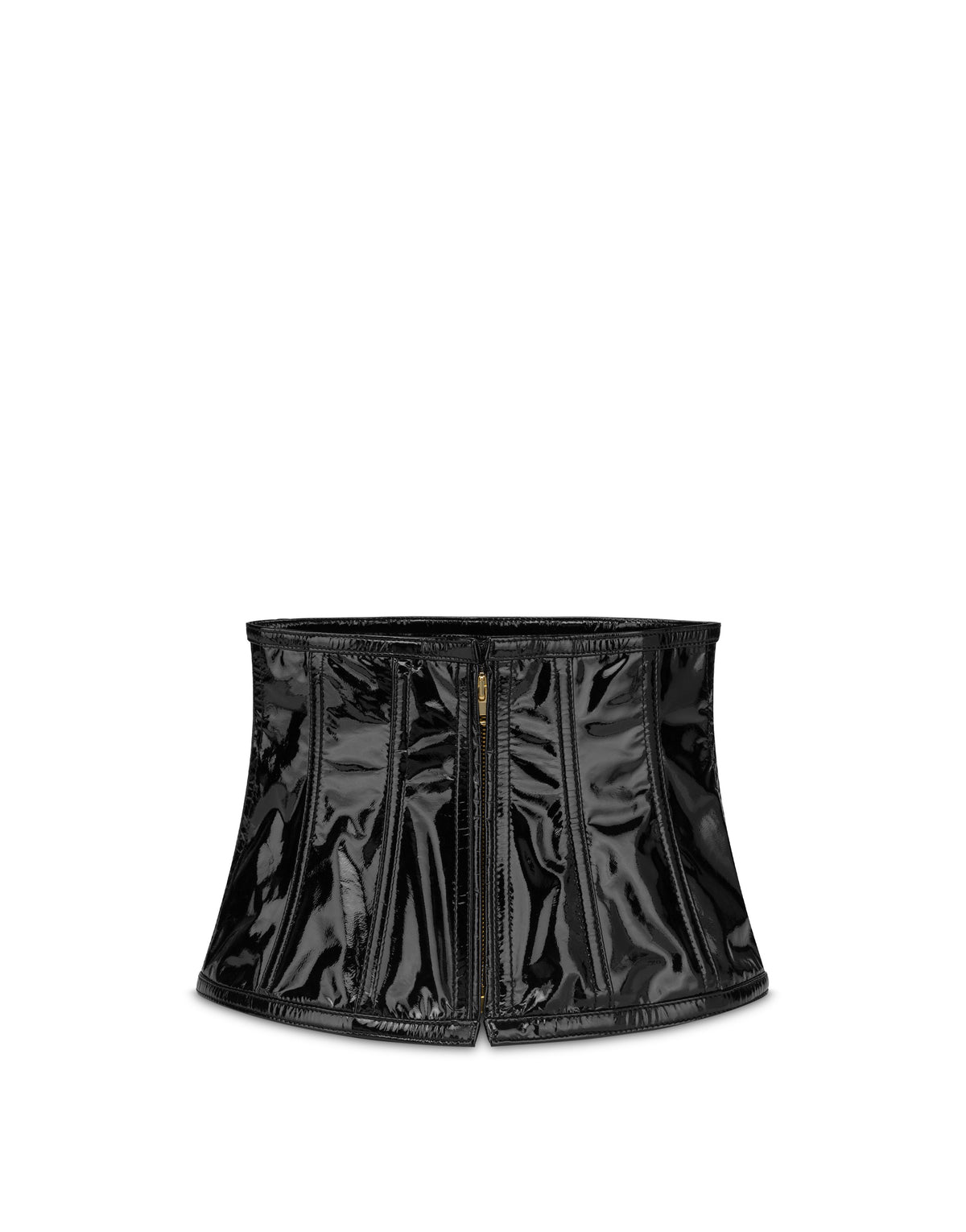 Patent leather corset belt - Black