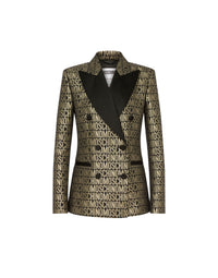 Veste croisée à logo jacquard - Black