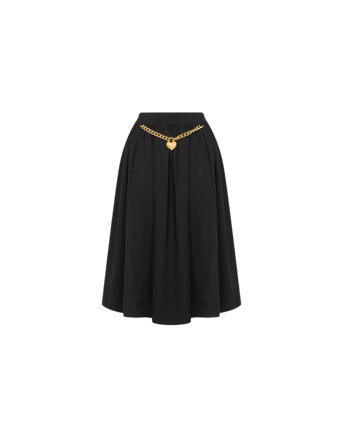 Jupe ceinturée en coton - Black