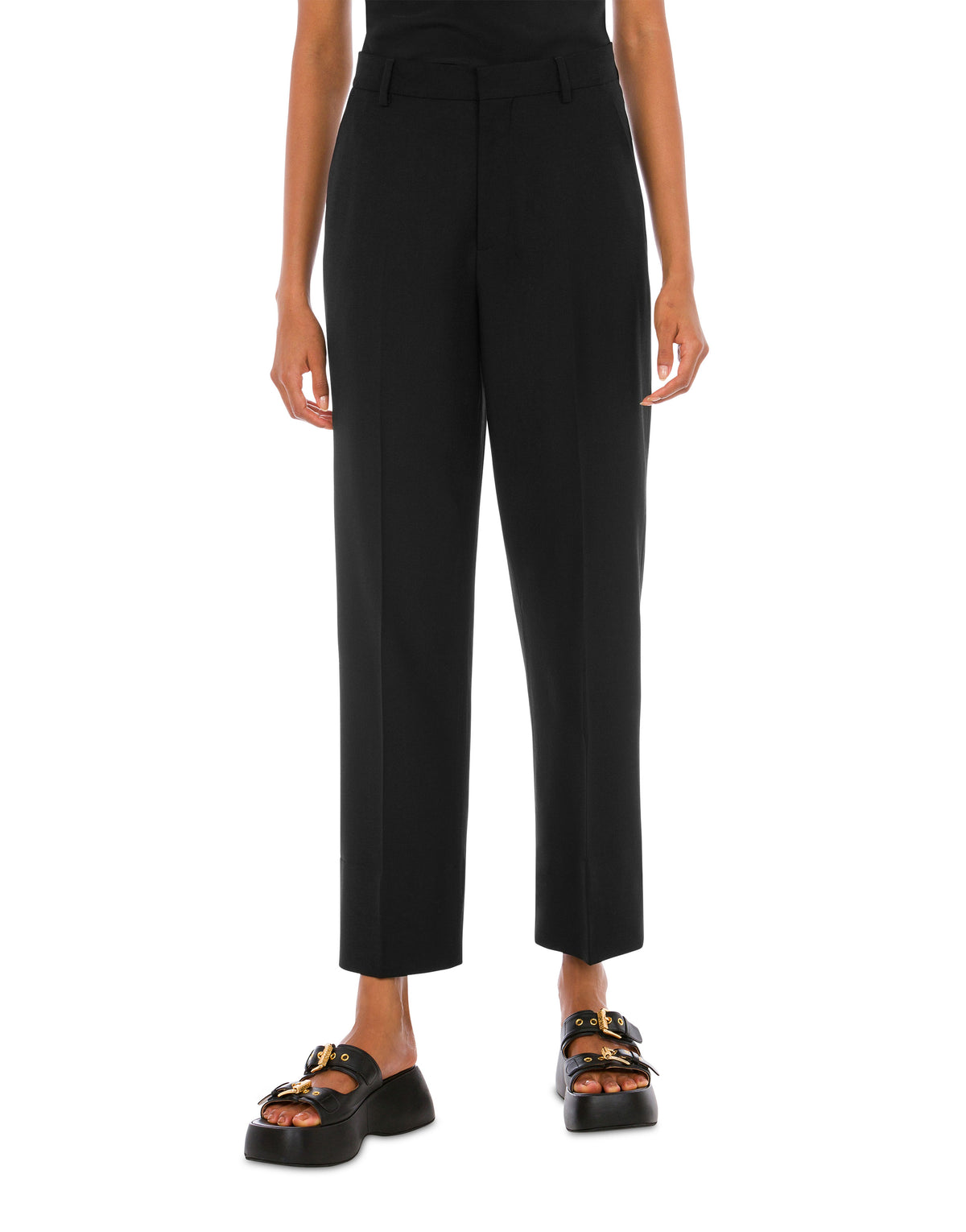 Straight-leg trousers - Black