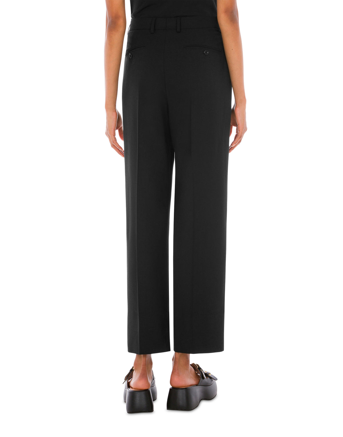 Straight-leg trousers - Black
