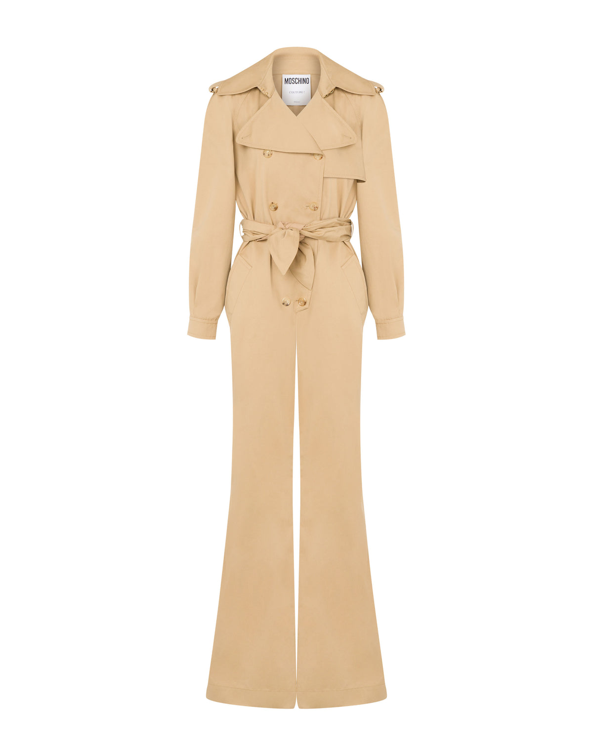 Cotton cloth jumpsuit - Beige