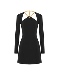 Robe courte en crêpe stretch - Black