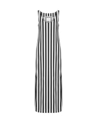 Archive Stripes cady dress - White
