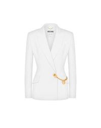 Veste en crêpe stretch - White