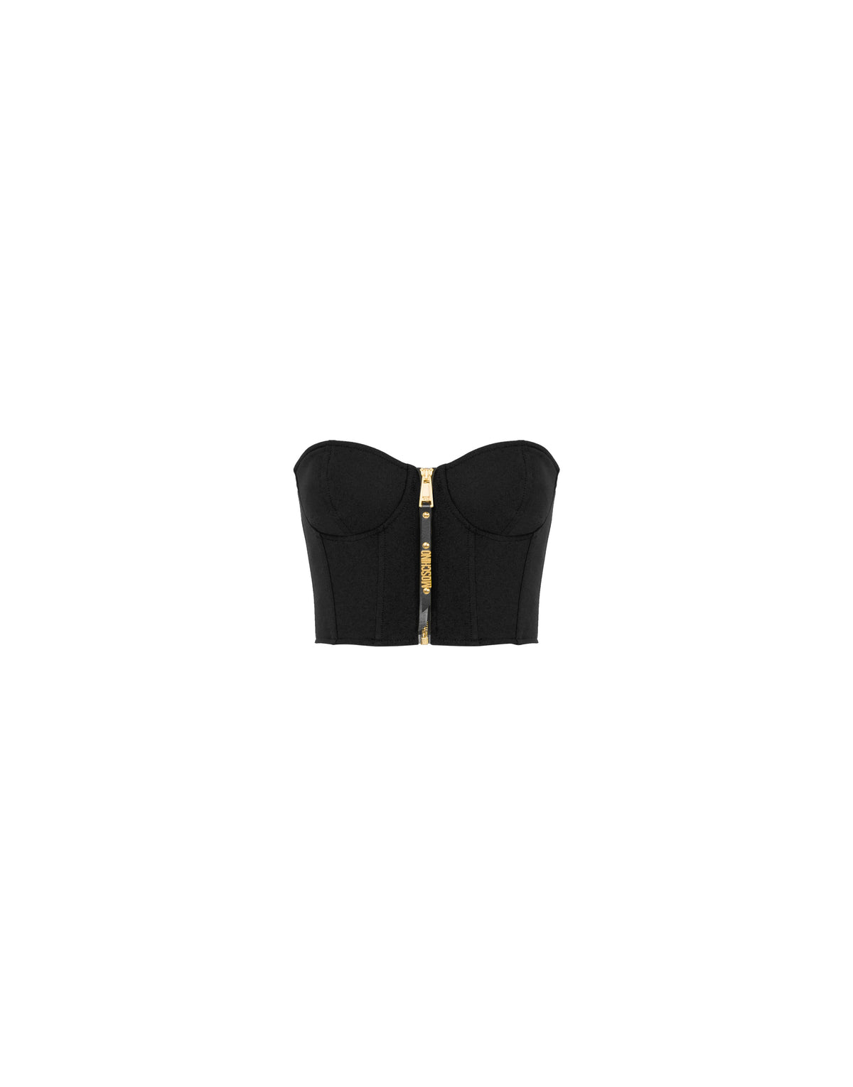Enver satin crop top - Black
