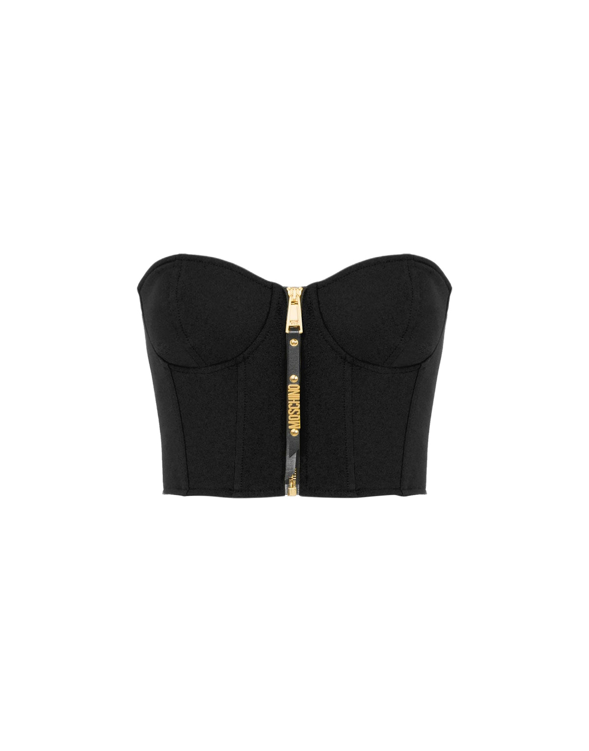 Bustier court en satin - Black