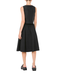 Gilet court en satin épais - Black