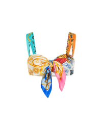 Crop top en sergé de soie - Multicolor