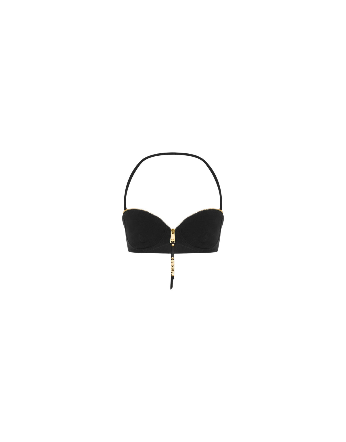 Crop top en satin - Black
