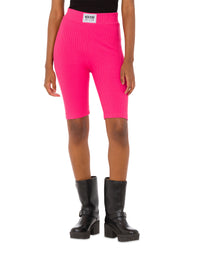 Short de vélo en coton côtelé - Pink