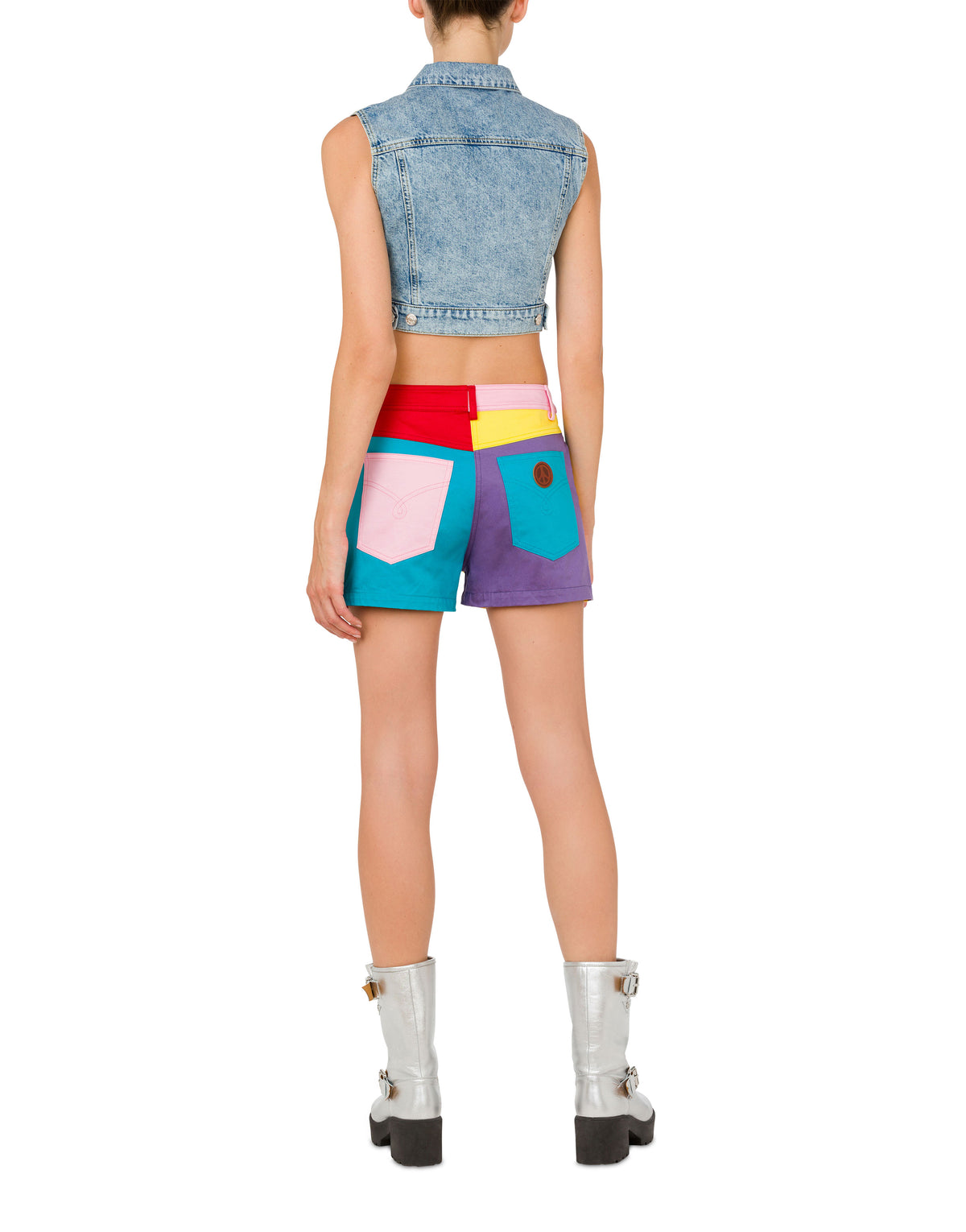 Short denim waistcoat - Blue