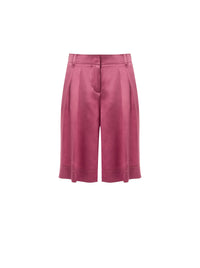 Bermuda à jambe large en soie mélangée - Pink