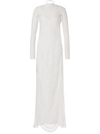 Macramé maxi dress - White