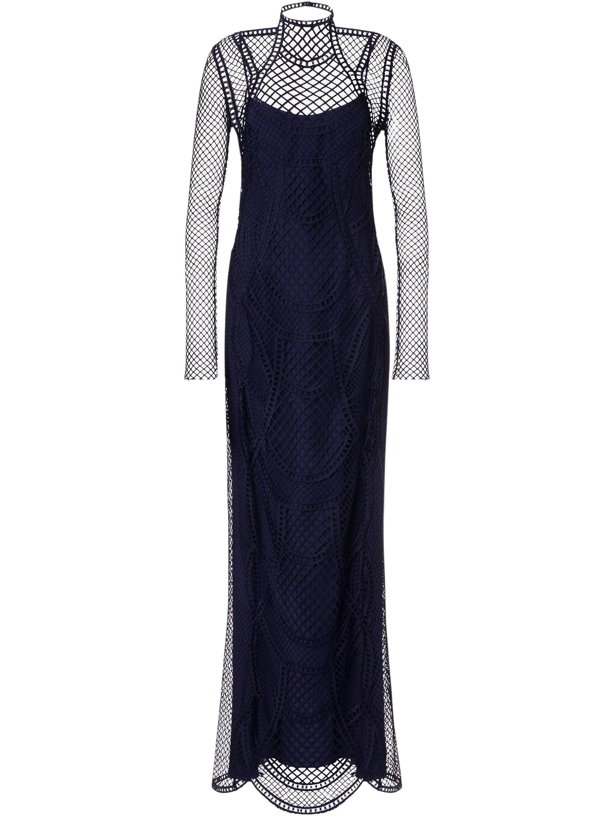 Robe longue en macramé - Blue