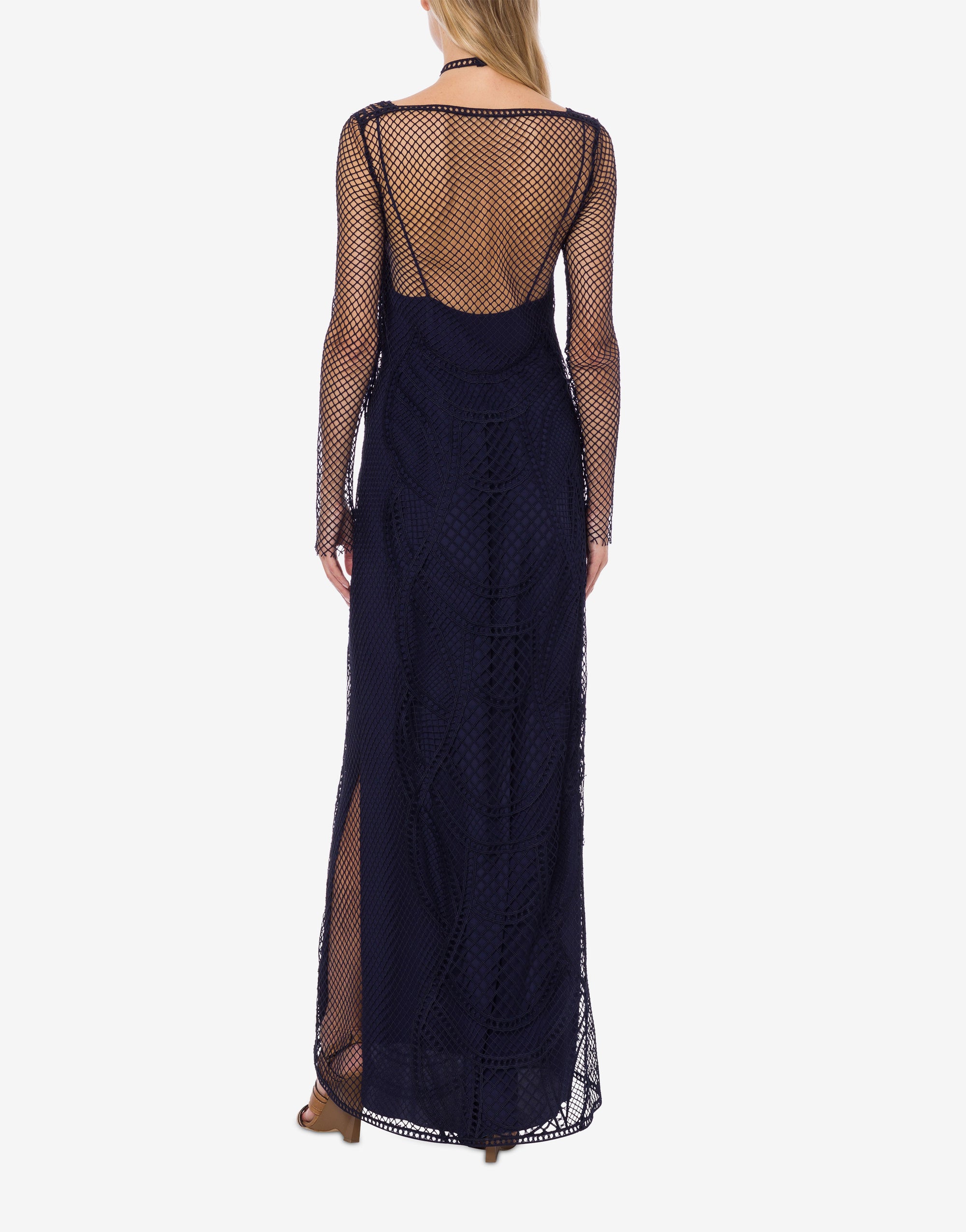 Robe longue en macramé - Blue
