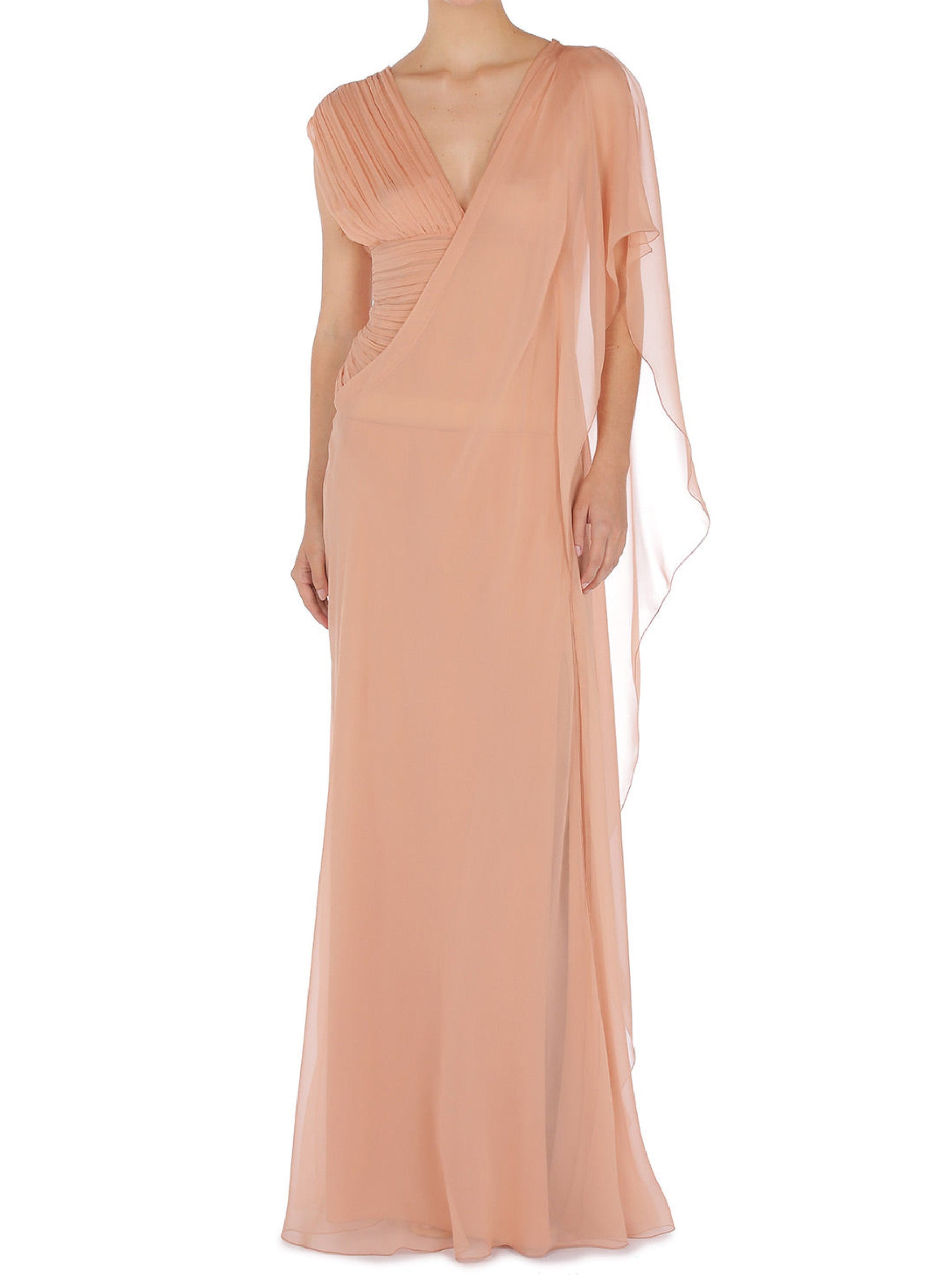 Robe longue en soie - Pink